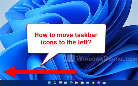 Move Start And Taskbar Icons To The Left In Windows