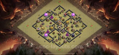 Best Anti 3 Stars War Base Th8 With Link Hybrid 2023 Town Hall Level