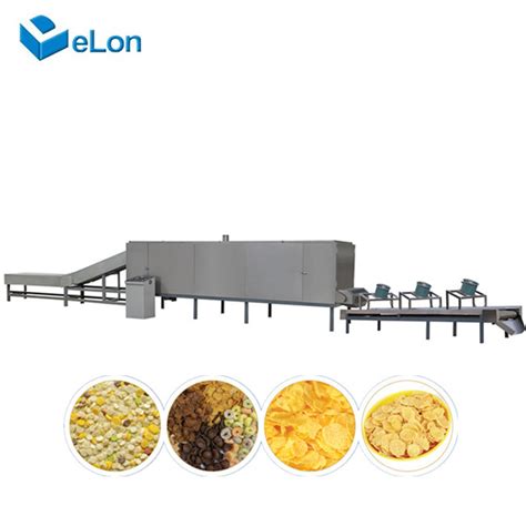 Automatic Breakfast Cereal Extruder Corn Flakes Snack Food Making