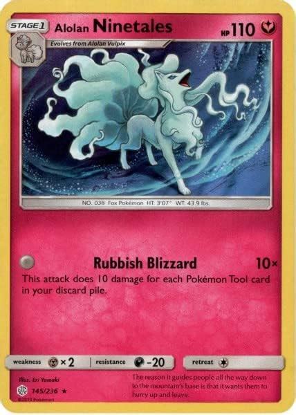 Amazon Pokemon Alolan Ninetales 145 236 Cosmic Eclipse Holo