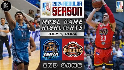 Mpbl Highlights Abra Weavers Vs Batangas City Tanduay Rum Masters