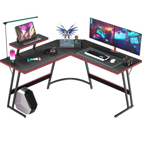 Reviews for LACOO L Shaped Gaming Desk 51 in. Computer Corner Desk PC ...