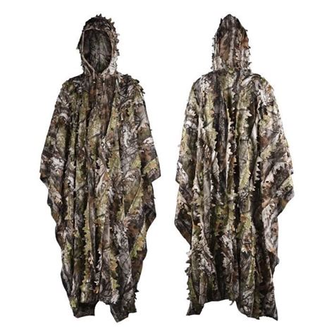 Feuilles D D Ext Rieur Camouflage Poncho Ghillie Camo Cape Cape