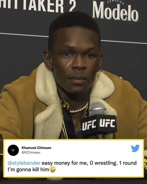 Mmafighting On Twitter Israel Adesanya Responded To Khamzat