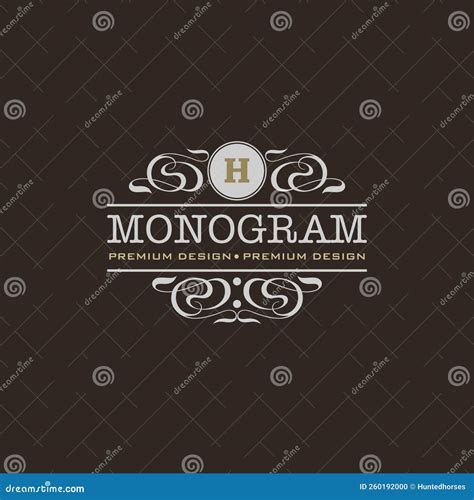 Monogram Stock Vector Illustration Of Elegant Logo 260192000