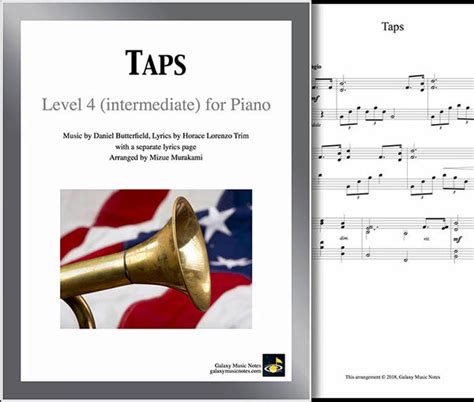 Taps Intermediate Piano Solo Sheet Music Galaxy Music Notes