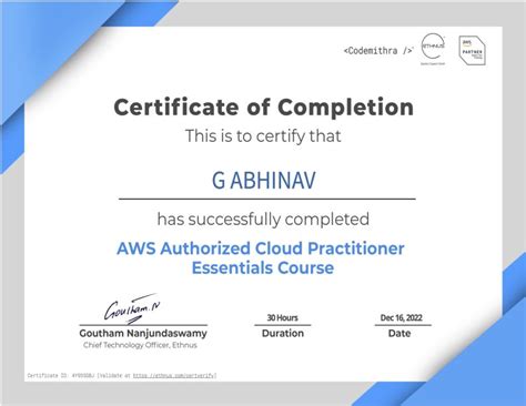 Course Aws Cloud Practitioner Essentials Ethnus Codemithra