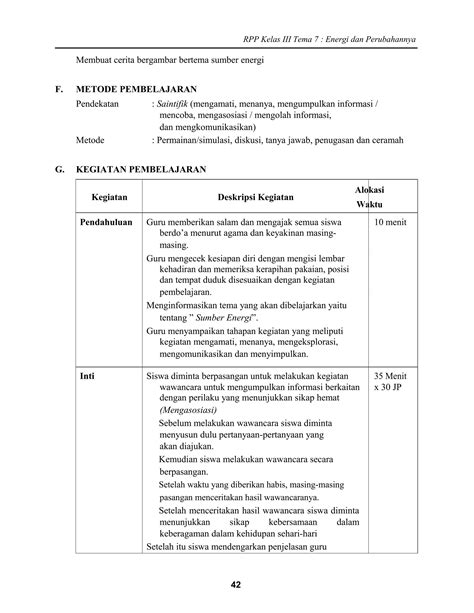 Rpp Kelas Tema Energi Dan Perubahanya Pdf