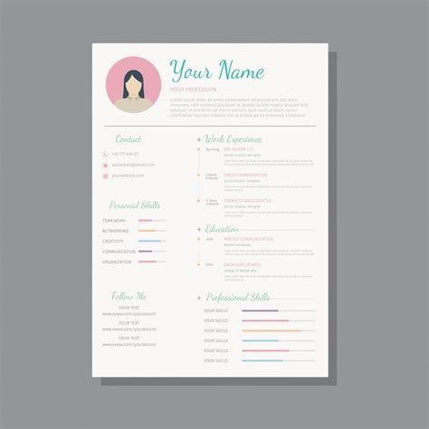 Plantilla De Dise O Creativo Curriculum Vitae Cv Curriculum Vitae