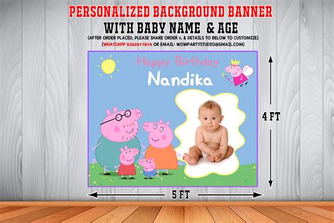 Buy Wow Party Studio Personalized Pig Theme Party Happy Birthday