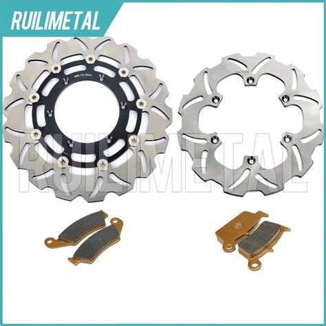 Front Rear Brake Discs Rotors Pads Set For Suzuki Drz Sm