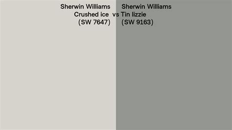 Sherwin Williams Crushed Ice Vs Tin Lizzie Side By Side Comparison