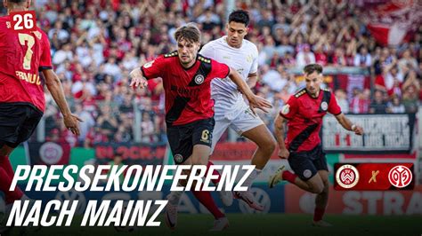 Pressekonferenz Nach Sv Wehen Wiesbaden Vs Fsv Mainz I Dfb Pokal