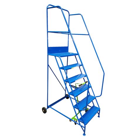 Industrial Extra Wide Steel Warehouse Steps Ladders Access