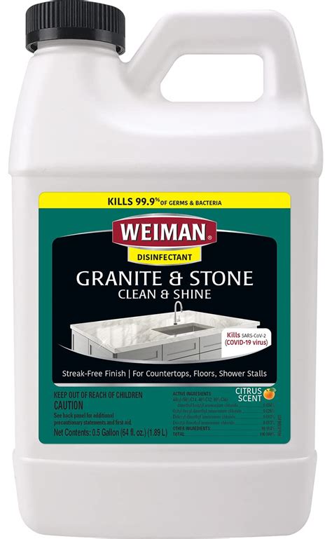 Weiman Daily Granite And Stone Polish Cleaner 24 Fl Oz For Marble Quartz Tile Countertops