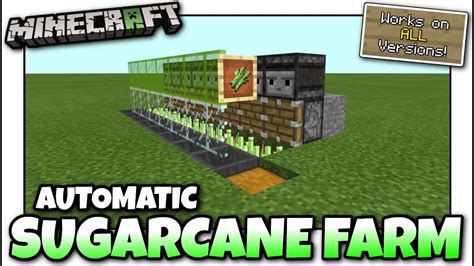 Minecraft Bedrock Automatic Sugarcane Farm 🚜 Tutorial Ps4 Mcpe