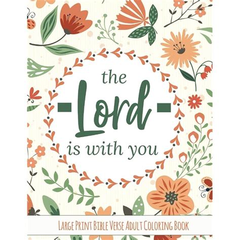 Buy The Lord Is With You Large Print Bible Verse Adult Coloring Book