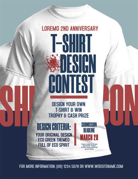 T Shirt Design Contest Flyer Template Postermywall