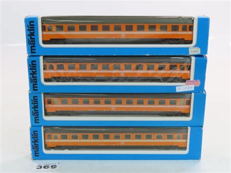 Märklin H0 - 4252 - Passenger carriage - 4 Eurofirma carriages 2nd ...