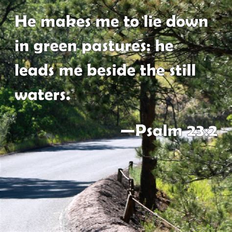 Psalm 232 He Makes Me To Lie Down In Green Pastures He Leads Me