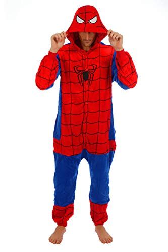 Spiderman Superman Costumes Adult Fancy Dress Onesie Pajamas