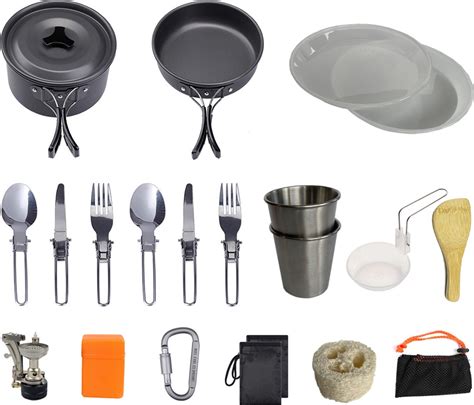 Hikr Camping Pannenset Premium Complete 22 Delige Kookset