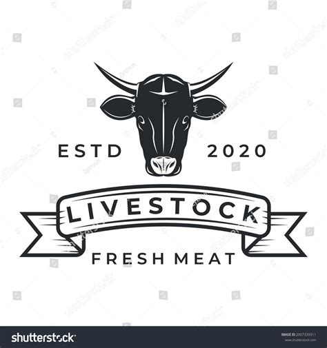 Livestock Logo Vintage Vector Illustration Template Stock Vector ...