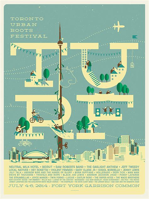 Toronto Urban Roots Festival, screen print poster on Behance