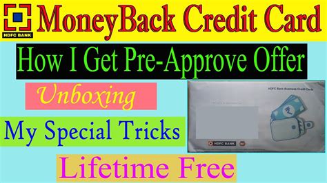 How I Get Pre Approved HDFC MoneyBack Credit Card My Secret Tricks