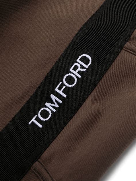 Tom Ford Logo Waistband Cotton Boxers Brown Farfetch