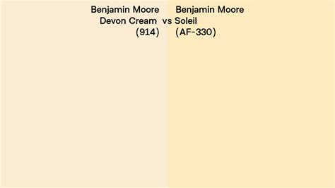 Benjamin Moore Devon Cream Vs Soleil Side By Side Comparison