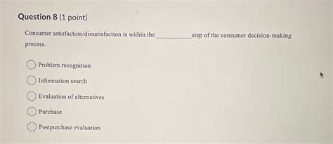 Solved Question 8 1 Point Consumer Chegg