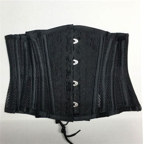 Mcc X Black Brocade Mesh Underbust Wapie Curvy Corset