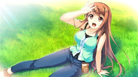 Anime Girls Green Color Plant If My Heart Had Wings One Person