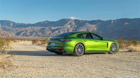 2021 Porsche Panamera Gts Color Mamba Green Rear Three Quarter