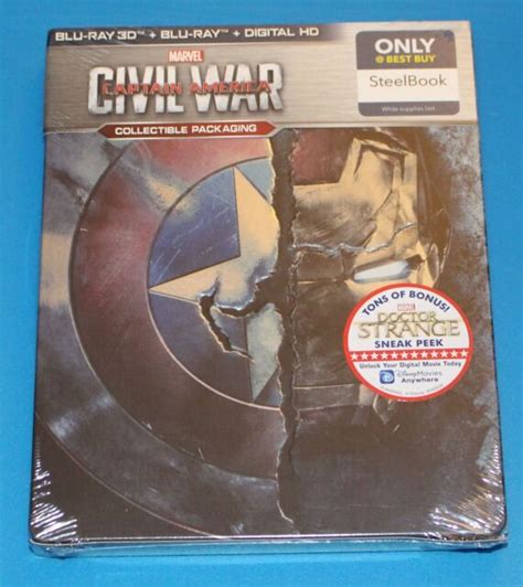 Captain America Civil War Steelbook D Blu Ray Digital Best Buy New