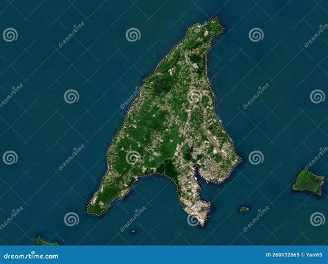 Labuan Malaysia Low Res Satellite No Legend Stock Illustration