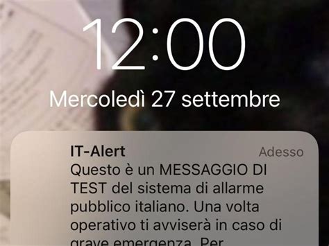 IT alert oggi test nel Lazio e in Liguria orario cos è cosa fare