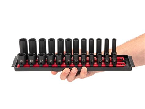 38 Inch Drive 12 Point Impact Socket Set 24 Piece Tekton Sid91213