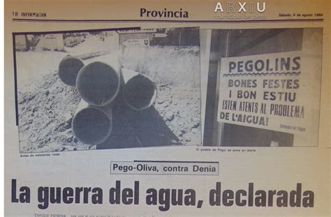 Aquellos Años En Que Pego Vivió En Permanente Guerra Del Agua