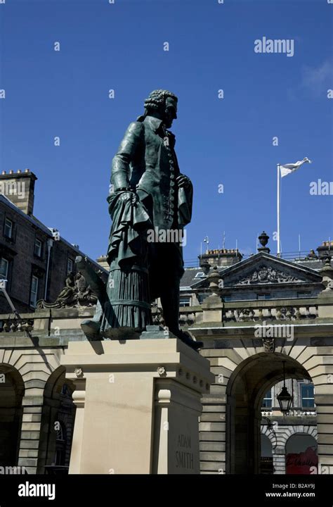 Statue Of Adam Smith High Street Royal Mile Edinburgh Scotland Uk