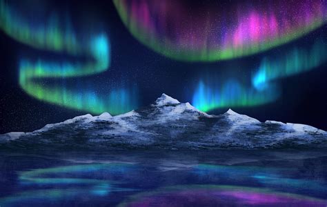 Download Northern Lights, Aurora Borealis, Night. Royalty-Free Stock ...