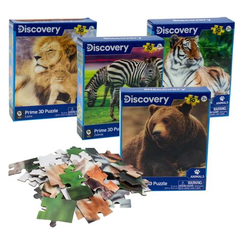 Wild Animals 3D Puzzles 50 pcs, 1 PUZZLE by Prime 3D | Walmart Canada