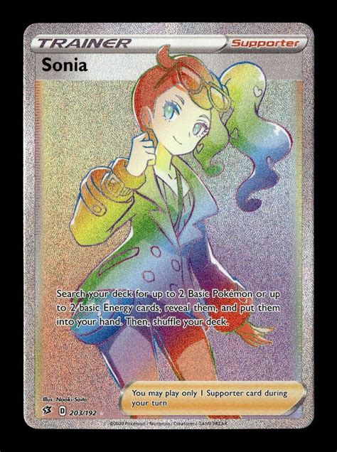 Pokémon Tcg Sonia Secret 203 192 Swsh02 Rebel Clash Near Mint Ebay