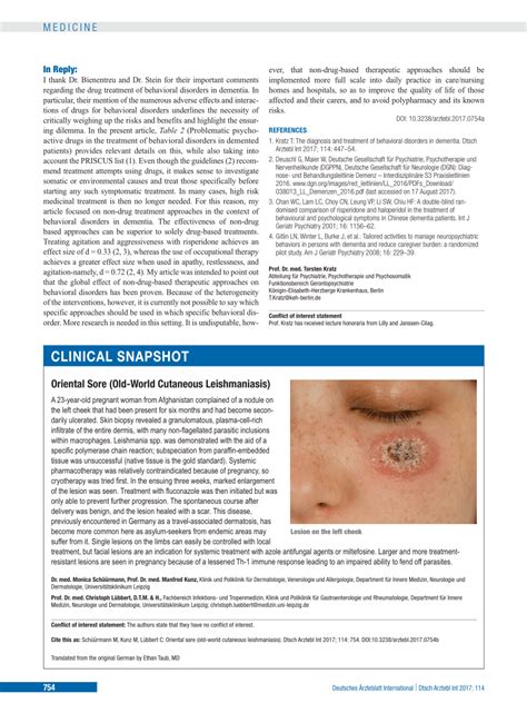 Pdf Oriental Sore Old World Cutaneous Leishmaniasis
