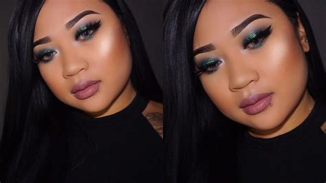 Grwm ‣ Green Glitter Smokey Eye Marilynmaexo Youtube