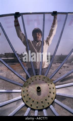 Delhi India A Bank Director Has A Satelite Dish Installed On The Roof