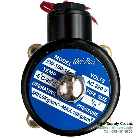 Solenoid Valve 4 หุน 220 V Unipure Model 2w 160 15