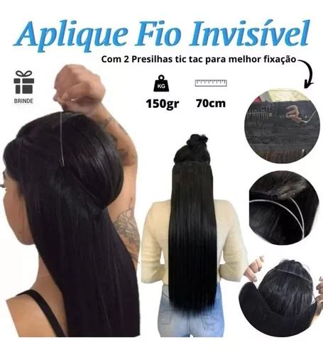 Aplique Mágico Cabelo Tiara Fio Invisível Ondulado Tic Tac MercadoLivre