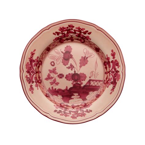 Vermilion Pink Porcelain Bread Plates GINORI 1735